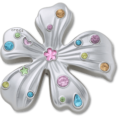 Crocs Silver Meta Gem Flower Jibbitz™ charms