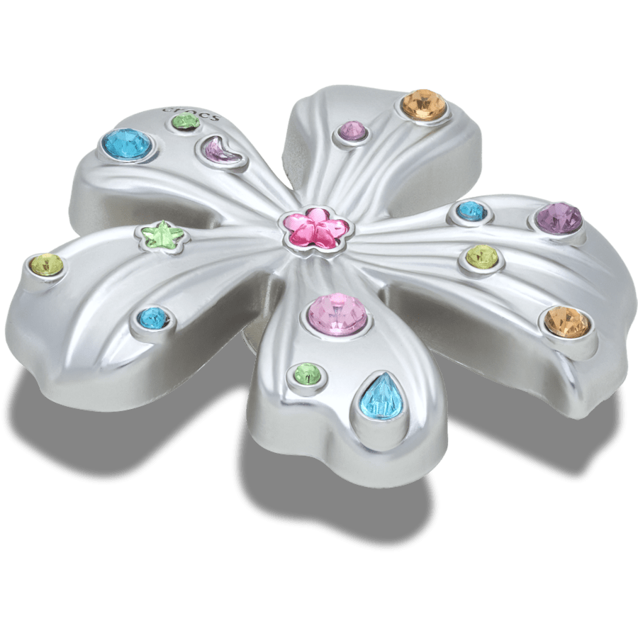 Crocs Silver Meta Gem Flower Jibbitz™ charms