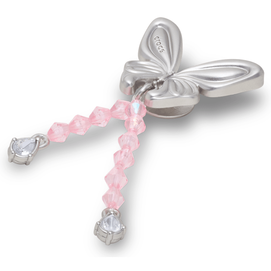 Crocs Silver Beaded Meta Butterfly Jibbitz™ charms
