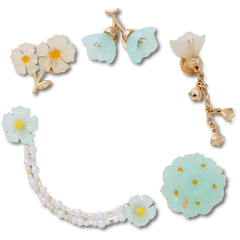 Crocs Blue Dainty Floral 5 Pack Jibbitz™ charms