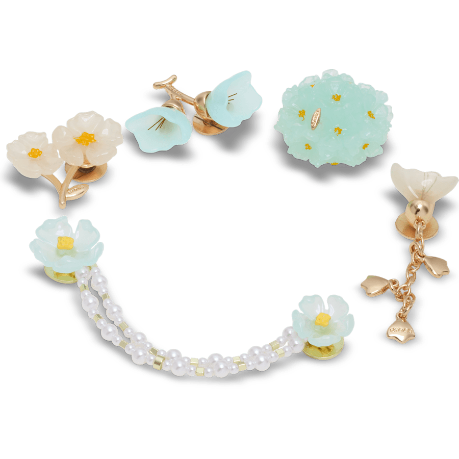 Crocs Blue Dainty Floral 5 Pack Jibbitz™ charms