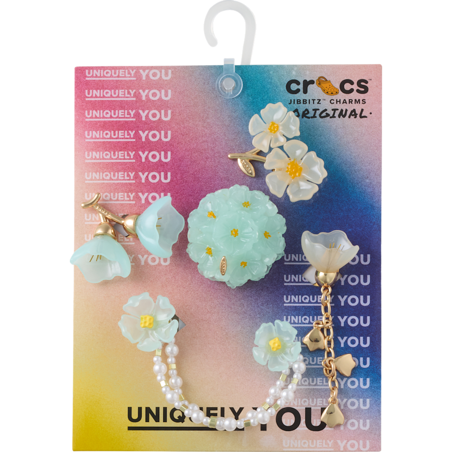Crocs Blue Dainty Floral 5 Pack Jibbitz™ charms