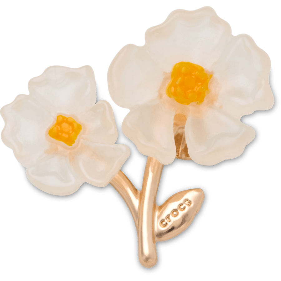 Crocs White Floral Blossom Jibbitz™ charms
