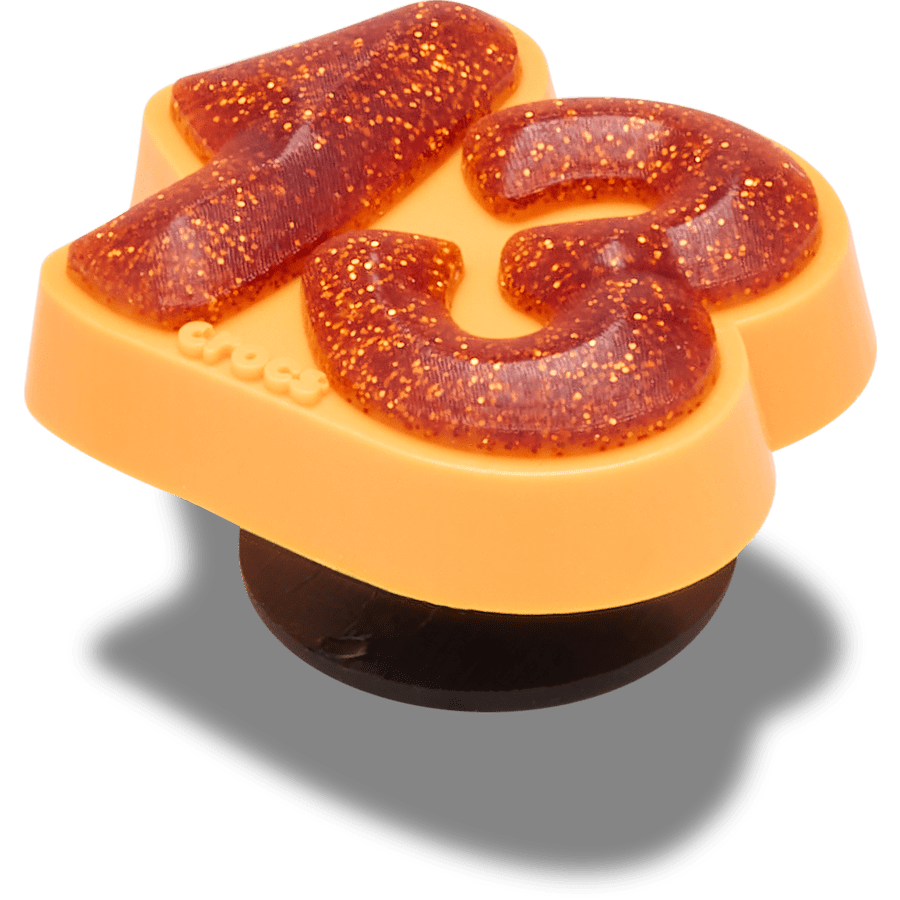 Crocs Orange Sparkly Number 13 Jibbitz™ charms