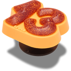 Crocs Orange Sparkly Number 13 Jibbitz™ charms