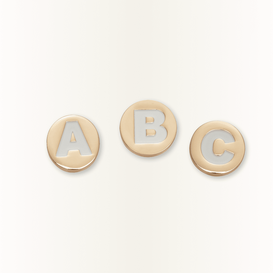 Crocs Gold Letter A-Z Jibbitz Shoe Charm