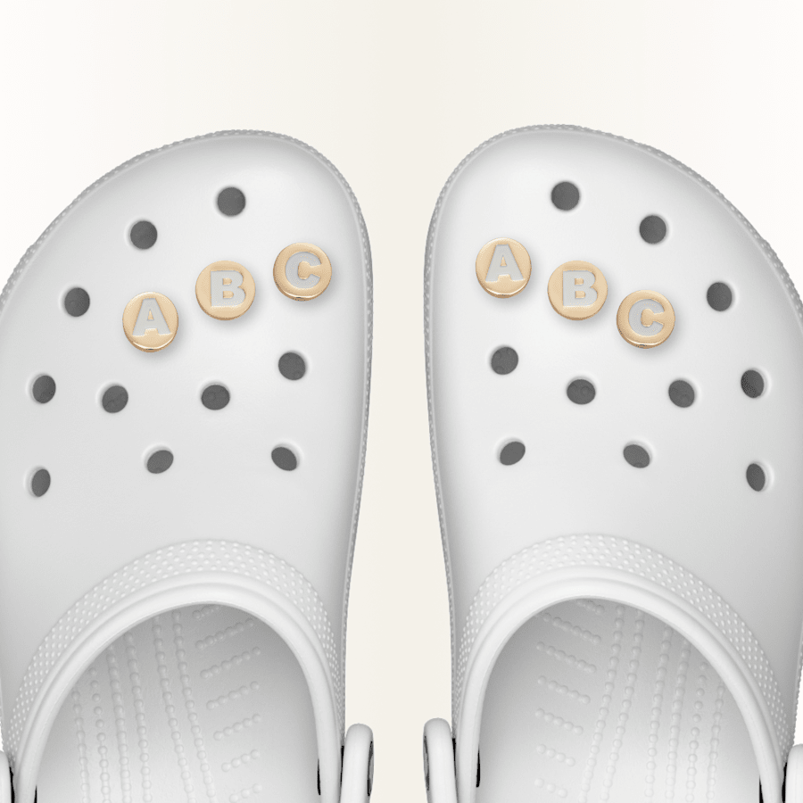 Crocs Gold Letter A-Z Jibbitz Shoe Charm