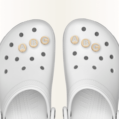 Crocs Gold Letter A-Z Jibbitz Shoe Charm