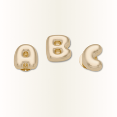 Crocs Gold Bubble Letter A-Z Jibbitz™ charms