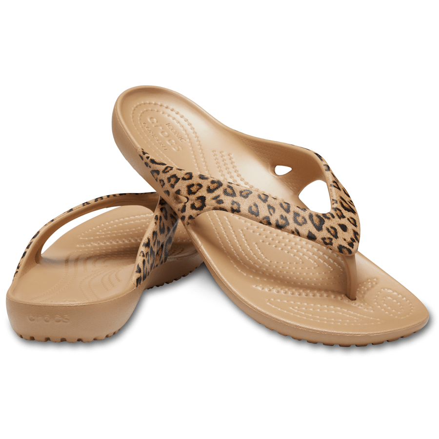 Crocs Women's Kadee II Leopard Flip
