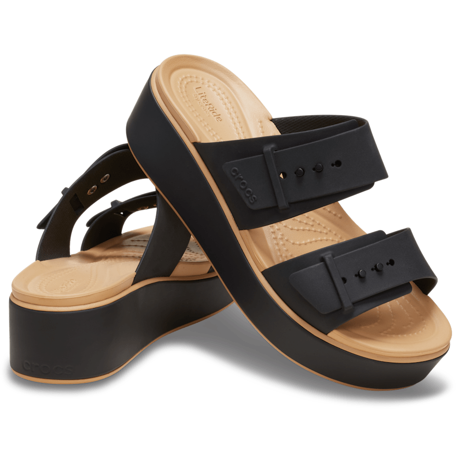 Crocs Brooklyn Buckle Matte Wrap Low Wedge