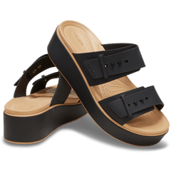 Crocs Brooklyn Buckle Matte Wrap Low Wedge