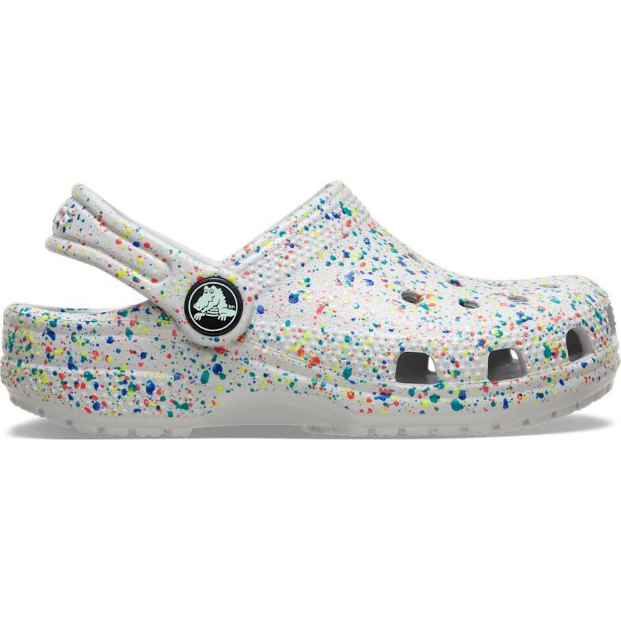 Crocs Kids' Classic Glow Paint Splatter Clog