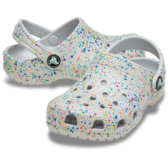 Crocs Kids' Classic Glow Paint Splatter Clog