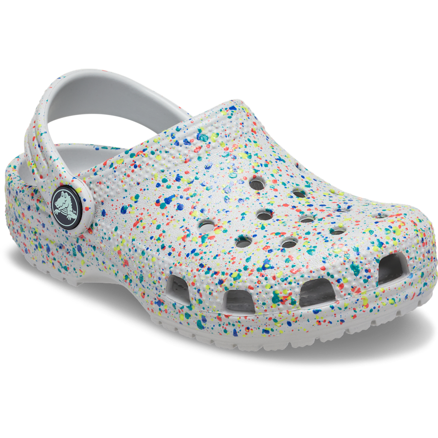 Crocs Kids' Classic Glow Paint Splatter Clog