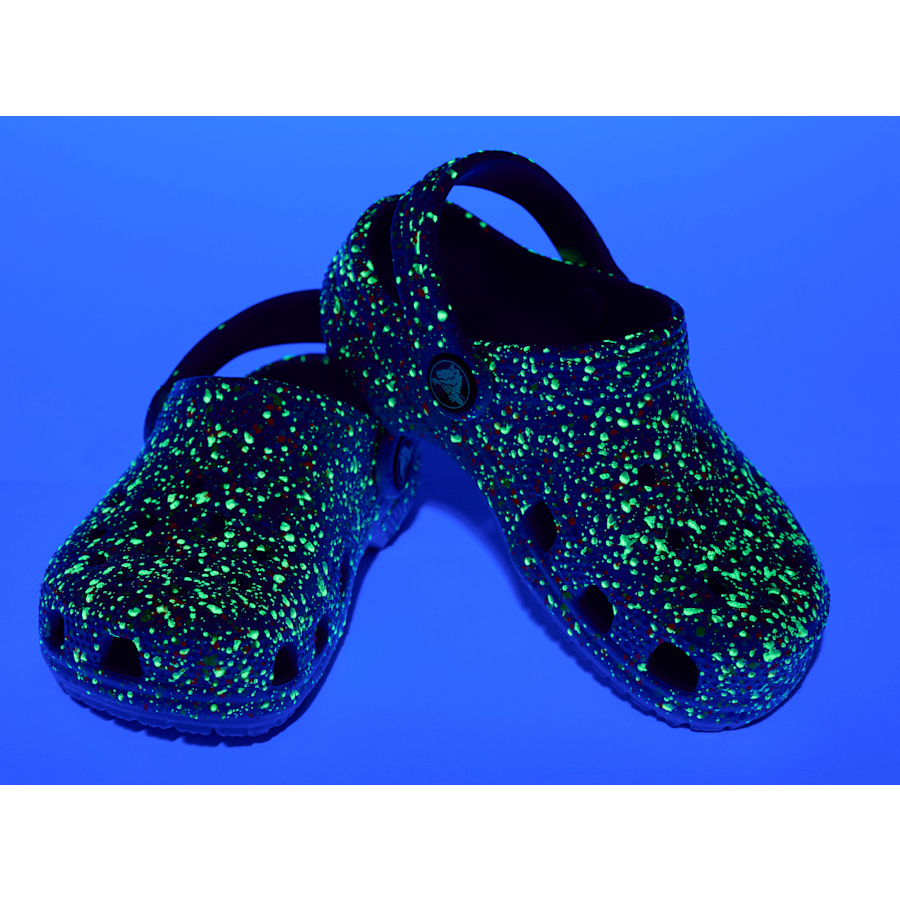 Crocs Kids' Classic Glow Paint Splatter Clog