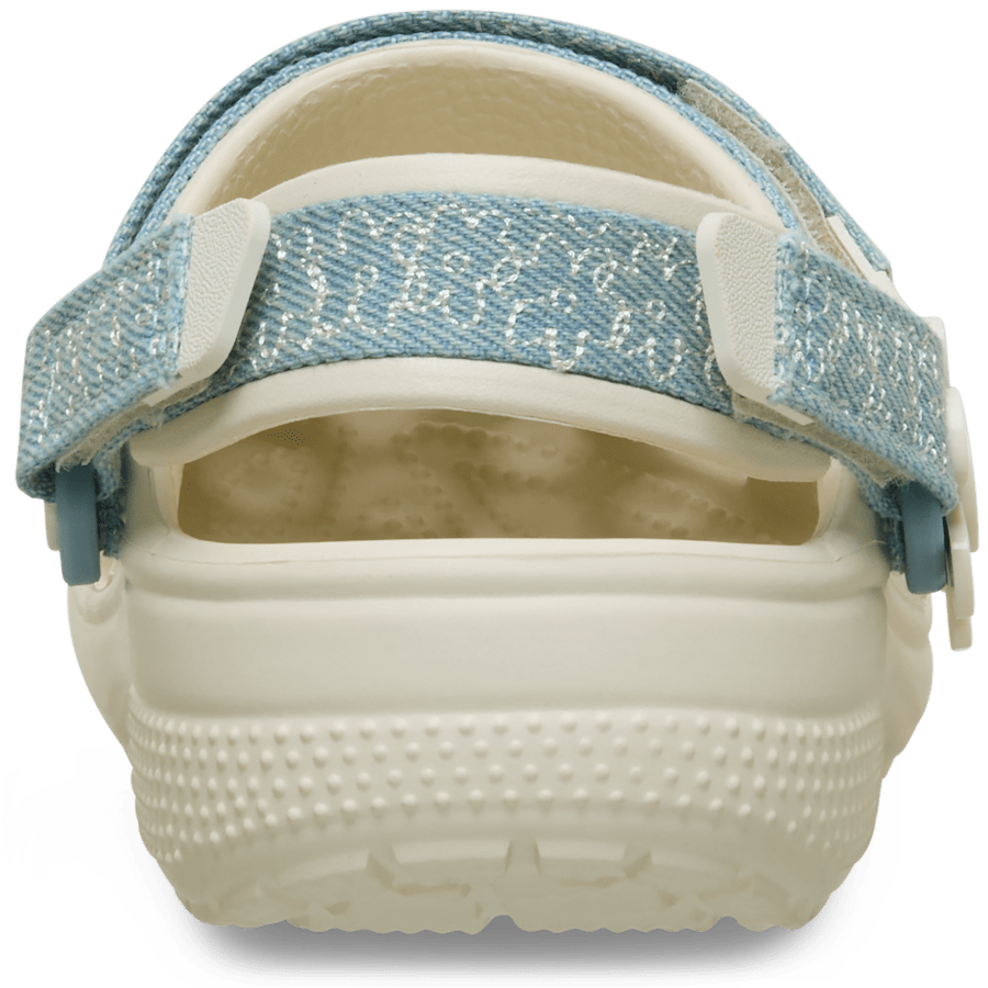 Crocs Kids’ Classic Denim Flower Adjustable Backstrap Clog