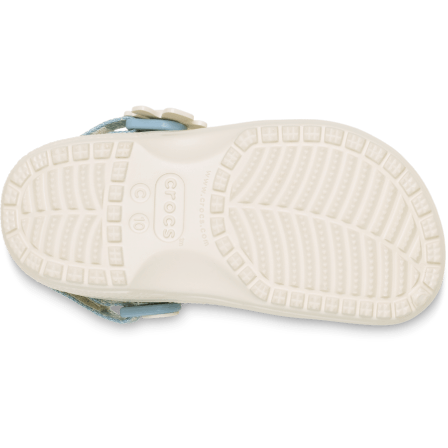 Crocs Toddler Classic Denim Flower Adjustable Backstrap Clog