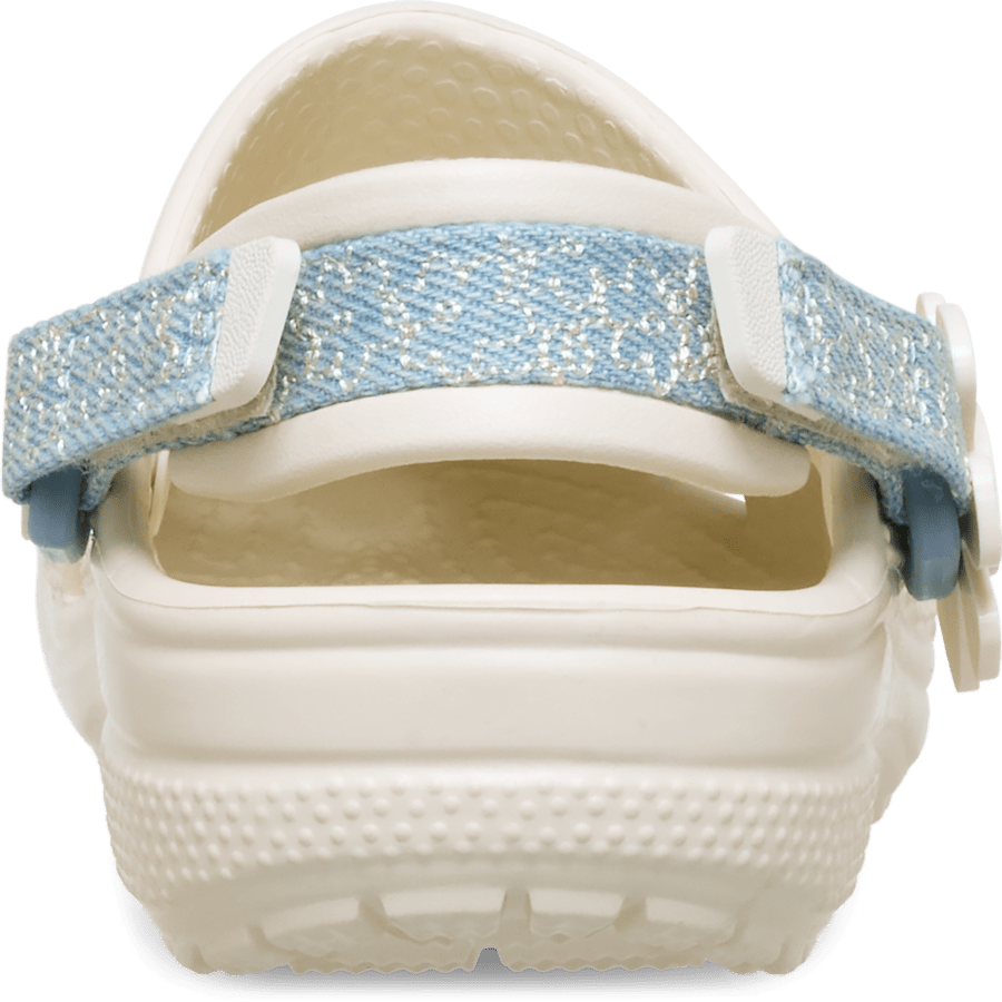 Crocs Toddler Classic Denim Flower Adjustable Backstrap Clog