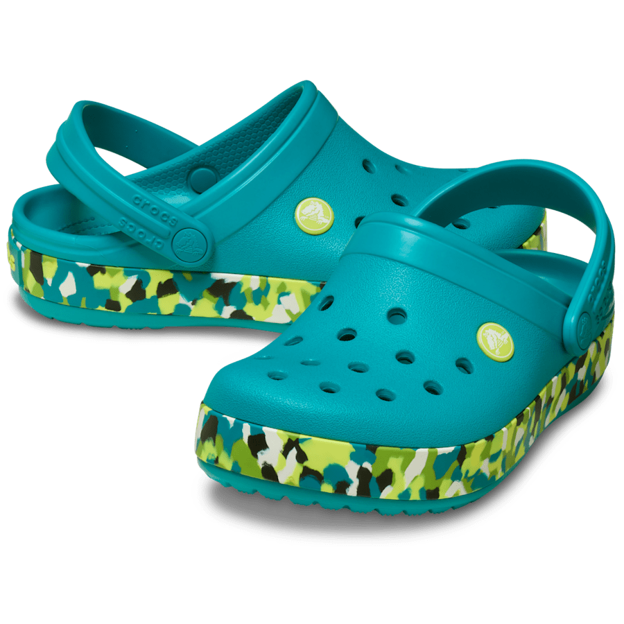 Crocs Kids' Crocband Glow Confetti Band Clog