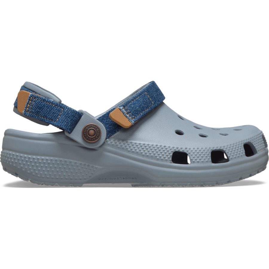 Crocs Kids' Classic Denim Adjustable Backstrap Clog