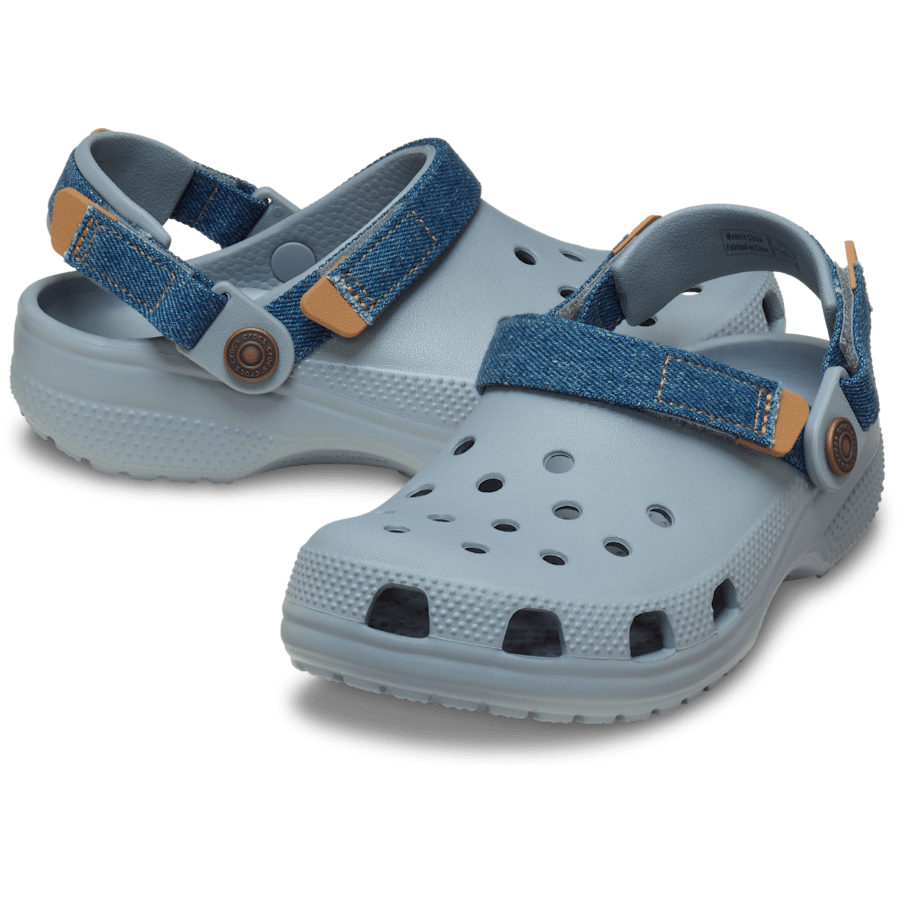 Crocs Kids' Classic Denim Adjustable Backstrap Clog