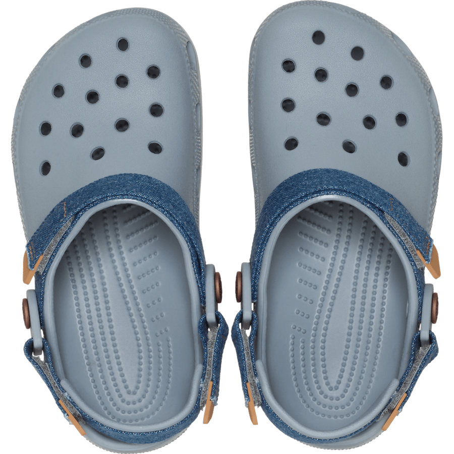Crocs Kids' Classic Denim Adjustable Backstrap Clog