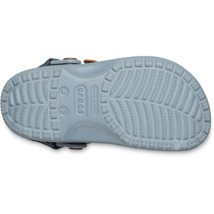 Crocs Kids' Classic Denim Adjustable Backstrap Clog