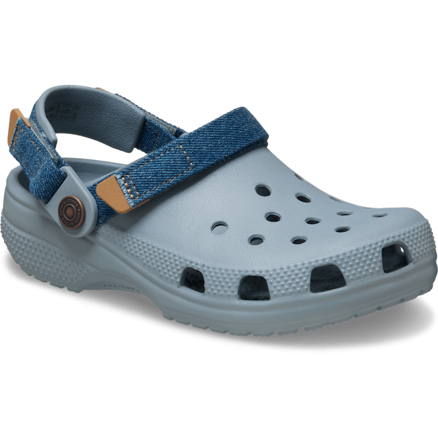 Crocs Kids' Classic Denim Adjustable Backstrap Clog