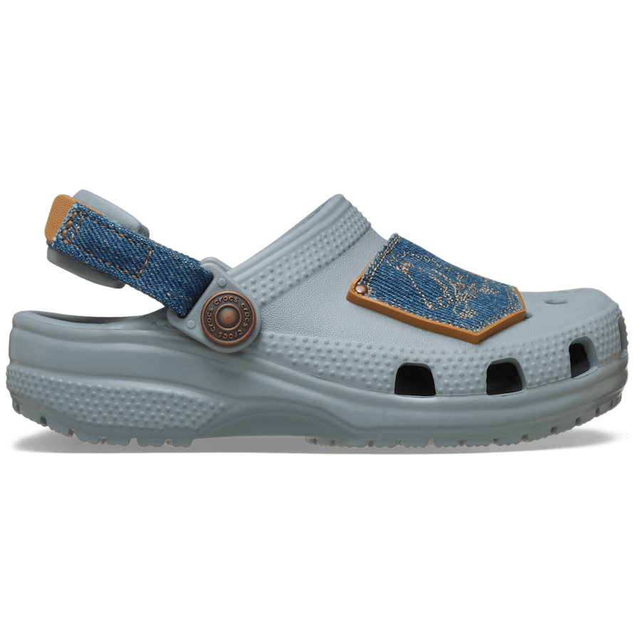 Crocs Toddler Classic Denim Adjustable Backstrap Clog
