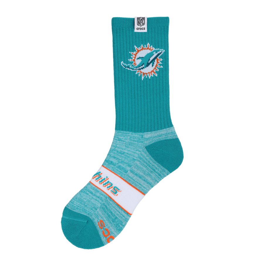 Crocs NFL Miami Dolphins Crocs Socks