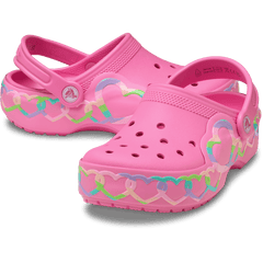 Crocs Kids' Classic Heart Lights Clog