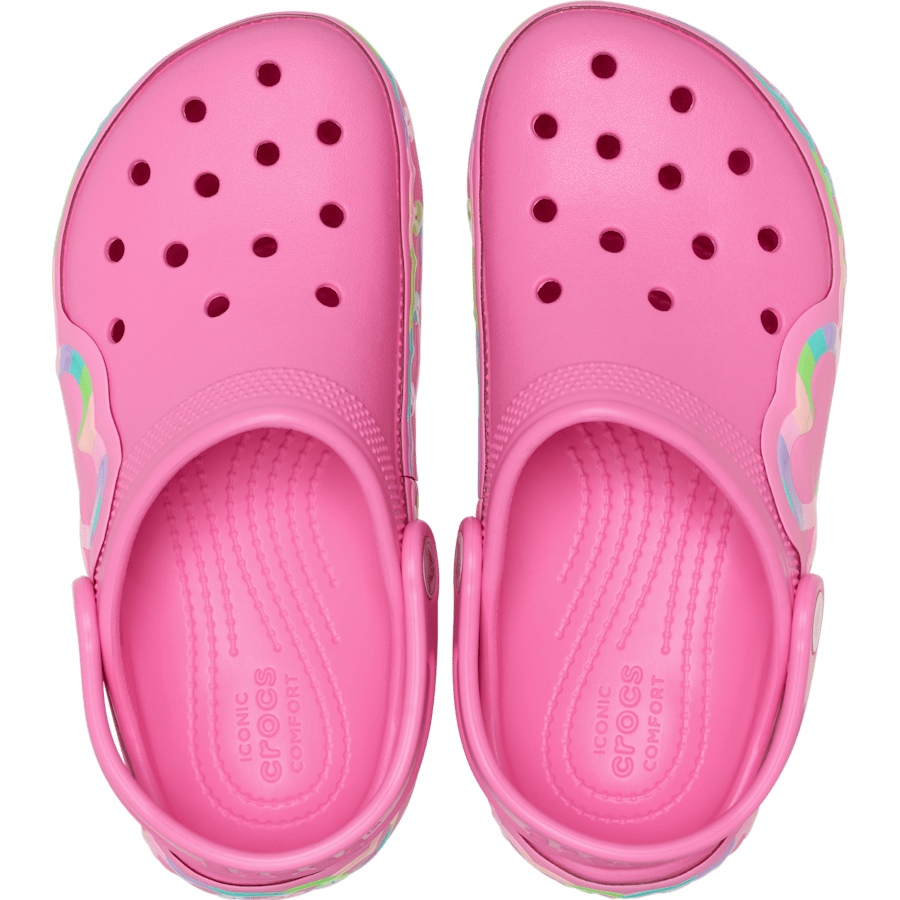 Crocs Kids' Classic Heart Lights Clog