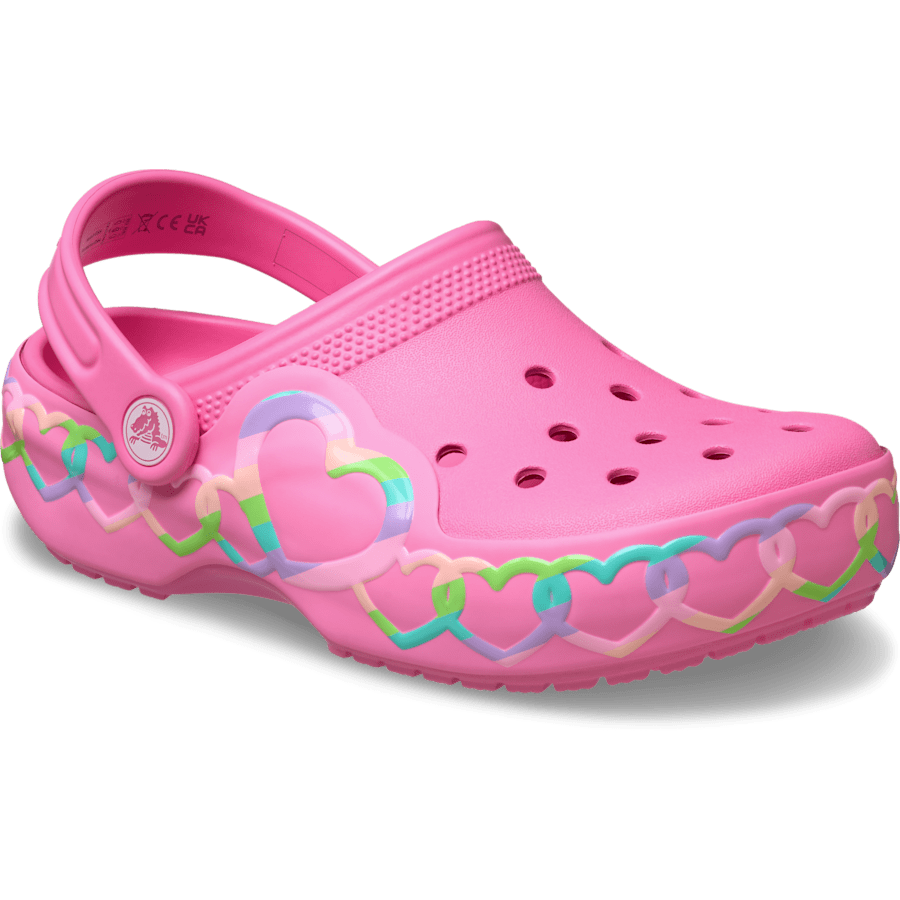 Crocs Kids' Classic Heart Lights Clog