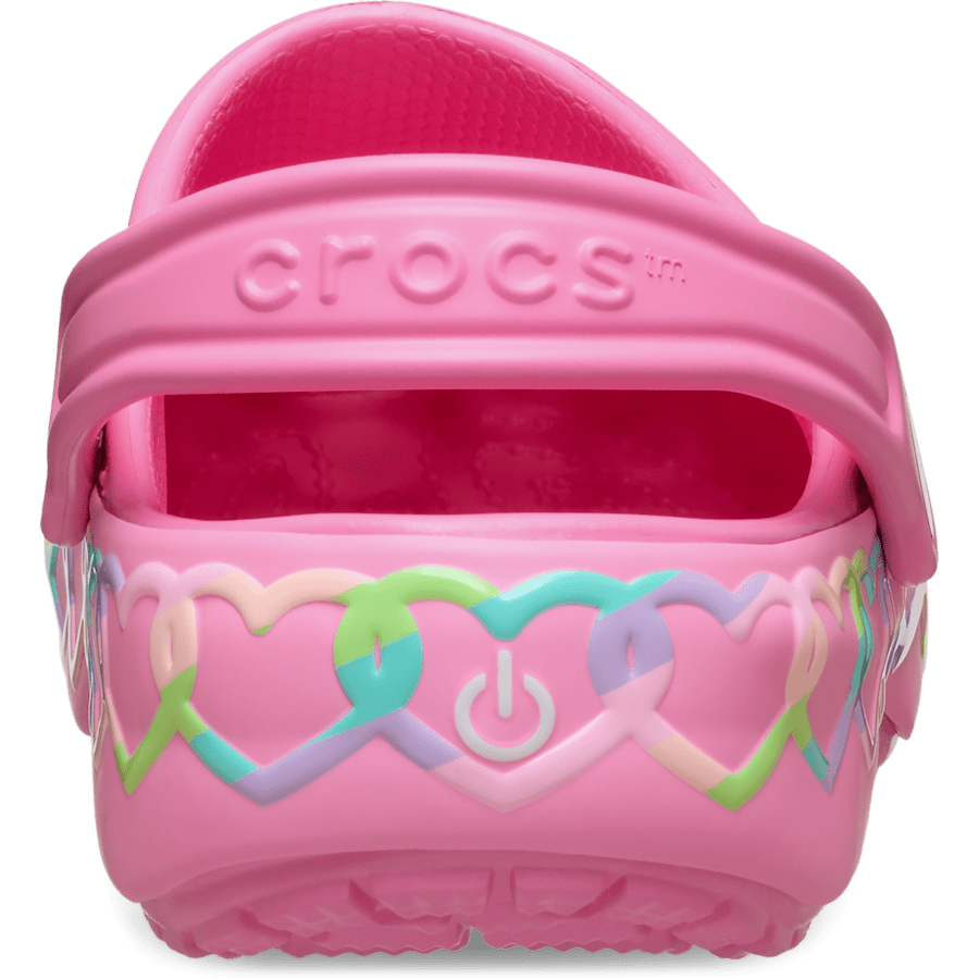 Crocs Kids' Classic Heart Lights Clog