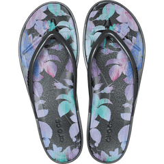 Crocs Miami Round Toe Dark Floral Flip