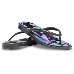 Crocs Miami Round Toe Dark Floral Flip