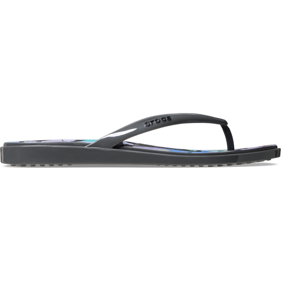 Crocs Miami Round Toe Dark Floral Flip